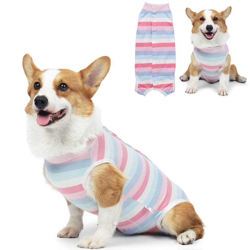 Dog Recovery Suit Dog Onesie for Surgery Recovery, Dog Surgery Recovery Suit for Small Medium Dogs, E-Collar Alternative After Surgery Wear Anti Licking Abdominal Wounds Pet Surgery Recovery Suit M Chest 14" Neck 9" Weight 5-9 lb Pink