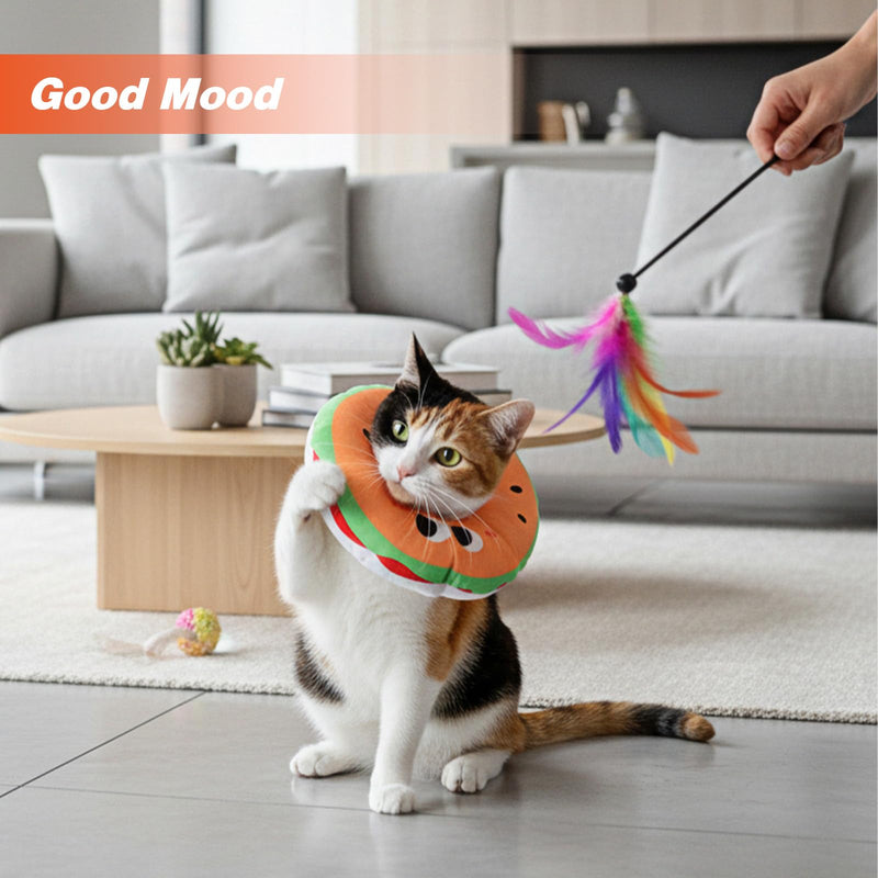Cat Cone Collar Adjustable Soft Cat Cone to Stop Licking Scratching Comfy Elizabethan Collars Cute Lightweight Comfortable Donut Collar for Small Dogs Cats Kitten After Surgery