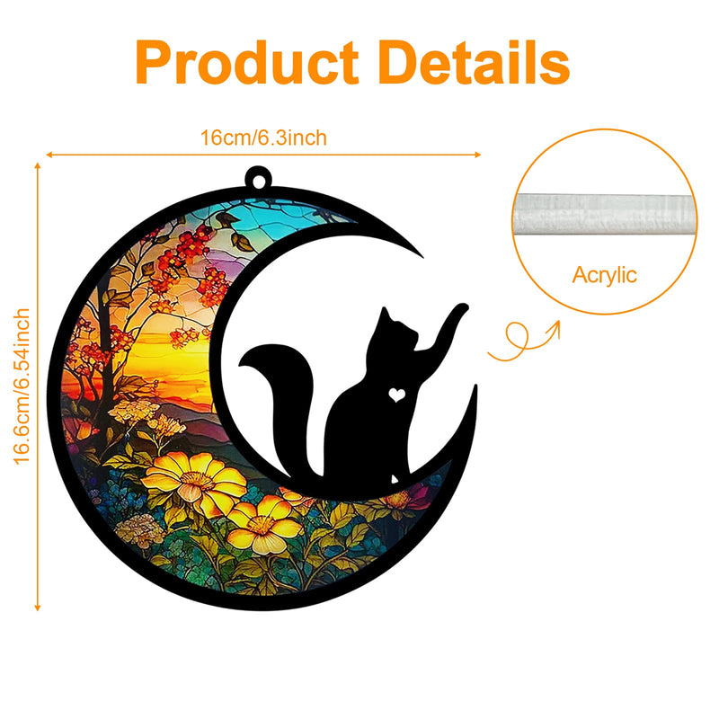 Cat Memorial Suncatcher, Personalized with Name Date for Pet Lovers, Cat Suncatcher Cat Memorial Gifts for Loss of Cat, Pet Sympathy Gifts with Personalized Decoration - PawsPlanet Australia