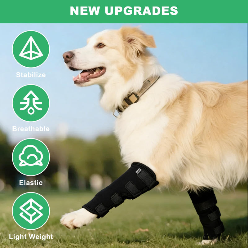 Ankle Bandage for Dogs, Pack of 2 Leak Protection, Dog Hind Leg, Dog Bandage for Wrap, Wound, Injury and Sprain Healing, Dog Leg Bandage for Front and Rear Legs, M