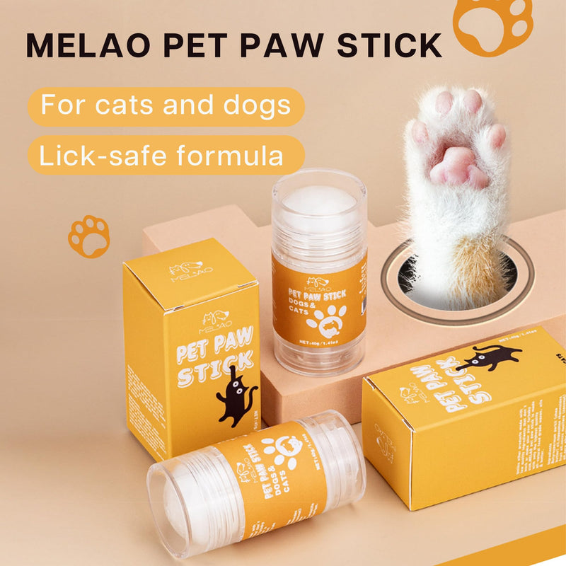 VRAIKO MELAO Paw & Nose Balm for Dogs and Cats, 1.41oz Lick-Safe Natural Paw Butter Stick with Coconut Oil & Shea Butter, Moisturizing Dry Cracked Paws Pads Snouts - PawsPlanet Australia