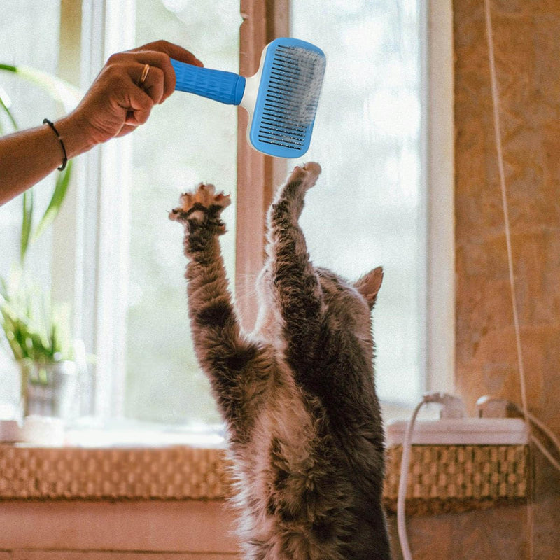 Pet Cleaning Deshedding Brush,Pet Hair Removal Brush for Shedding Massaging Grooming for Small Dogs,Cats,Rabbits(blue) - PawsPlanet Australia