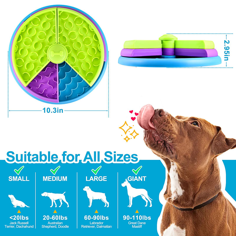Slow Feeder Dog Bowls 3 Layers, Interactive Dog Puzzle Game, Dog Enrichment Toys, Anti-Slip Slow Eating Dog Bowl, Maze Dog Food Bowl, Anti-Choking Puzzle Feeder Dog Bowl for Dogs & Cats colorful - PawsPlanet Australia