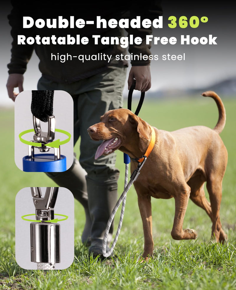 Light Up Dog Leash, LED Pet Leash for Night Walking,13 Lighting Modes, Rechargeable Dog Lights, Glow in The Dark Walking Leashes with Tangle-Free Hook for Medium Large Dogs (Leash-5Ft) Leash-5Ft - PawsPlanet Australia