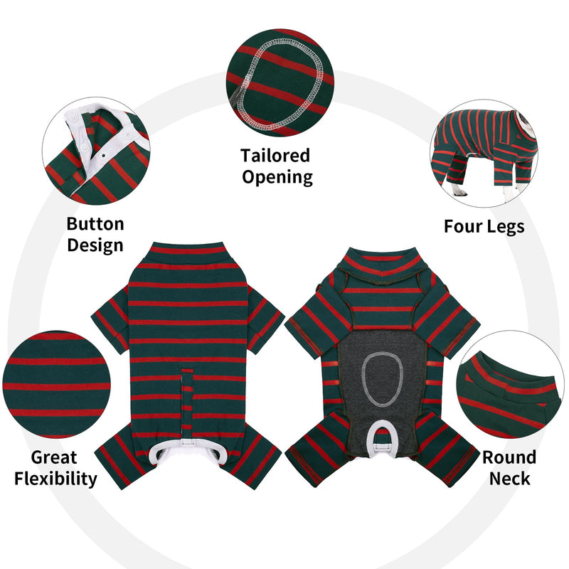 Dog Surgery Recovery Suit for Male/Female, Post Surgery Dog Shirt, After Surgery Dog Bodysuit, E-Collar & Cone Alternative Surgical Clothes, Anti-Licking Dog Snugly Onesie Medium Dark Green - PawsPlanet Australia