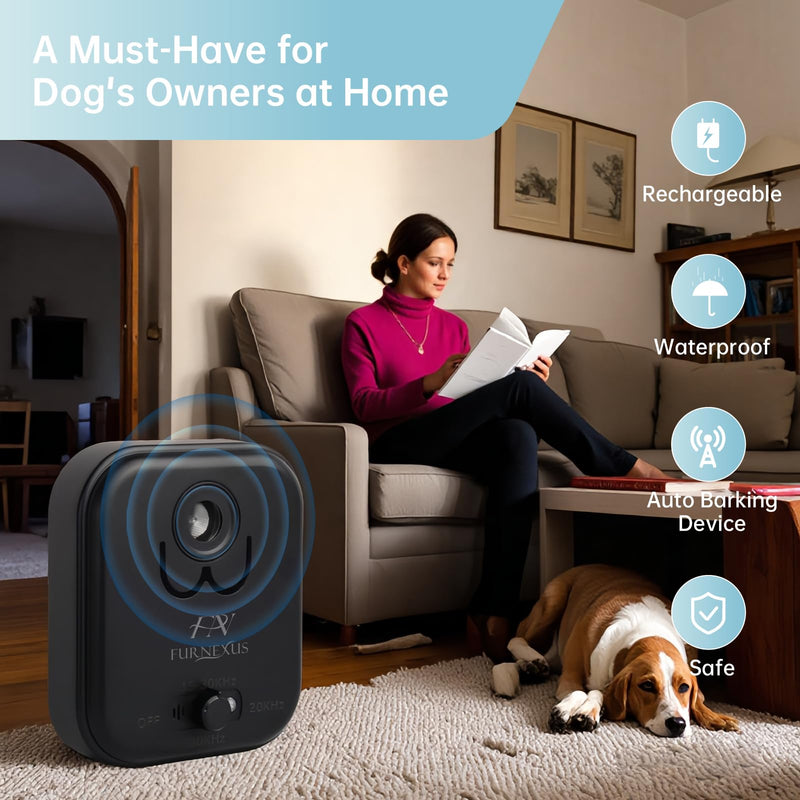 Ultrasonic Dog Bark Deterrent Device up to 50Ft Range, High-Frequency Anti-Barking Stopper for Dogs with 3 Modes, Indoor/Outdoor Control, Neighbor-Friendly Silencer Box - PawsPlanet Australia