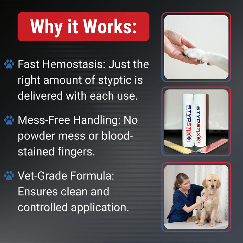 – Dog Nail Bleeding Stopper Applicator | Quick Styptic Tool | Stop Pet Bleeding, Easy Grooming | Safe Animal Care & Protection | Easy Dog Nail Bleed Treatment (Single) Single
