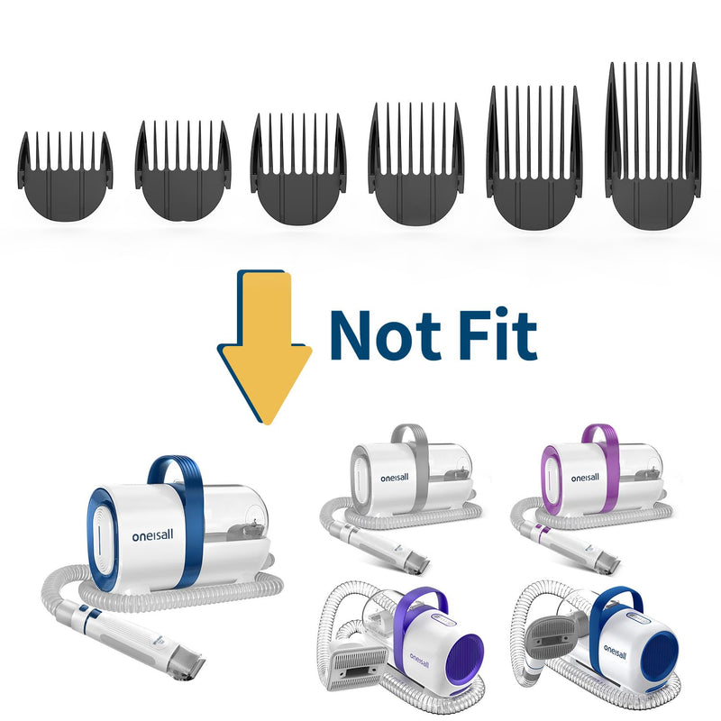 6Pcs Attachment Guide Comb Guards for BM1 Dog Grooming Vacuum Blow Dryer and Clippers 3mm-25mm Cut Length - PawsPlanet Australia