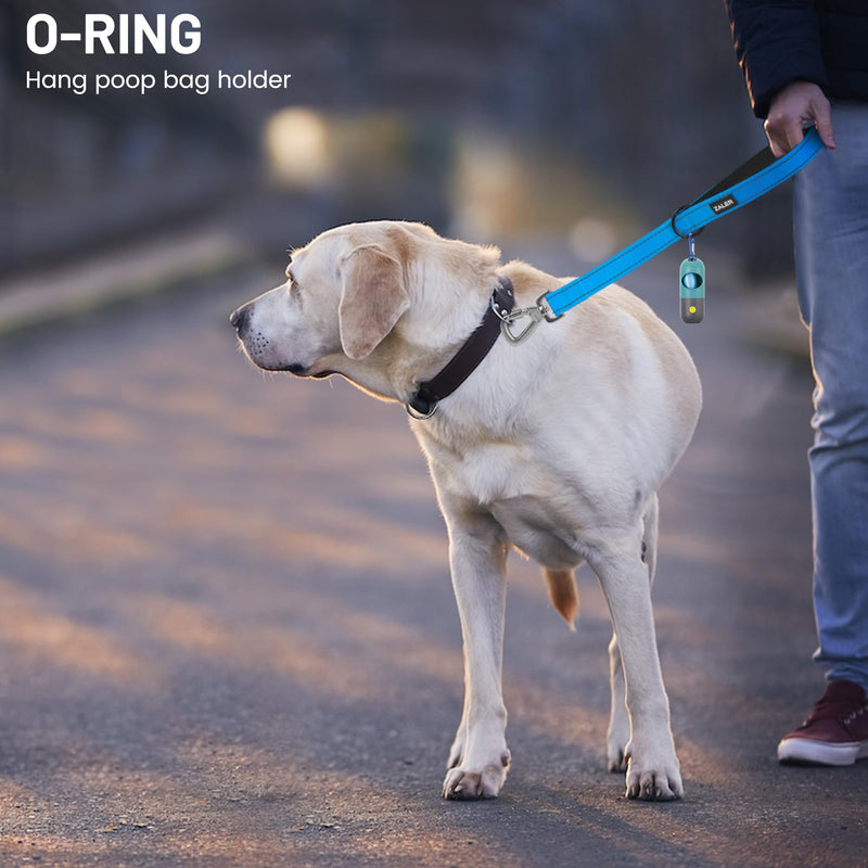 ZALER Short Dog Leash 1 ft, 12 Inches Traffic Leashes for Dogs, Nylon Reflective Dog Lead with Padded Handle, Heavy Duty Pet Leash with Carabiner Clip for Large and Medium Dogs (12" Blue) - PawsPlanet Australia