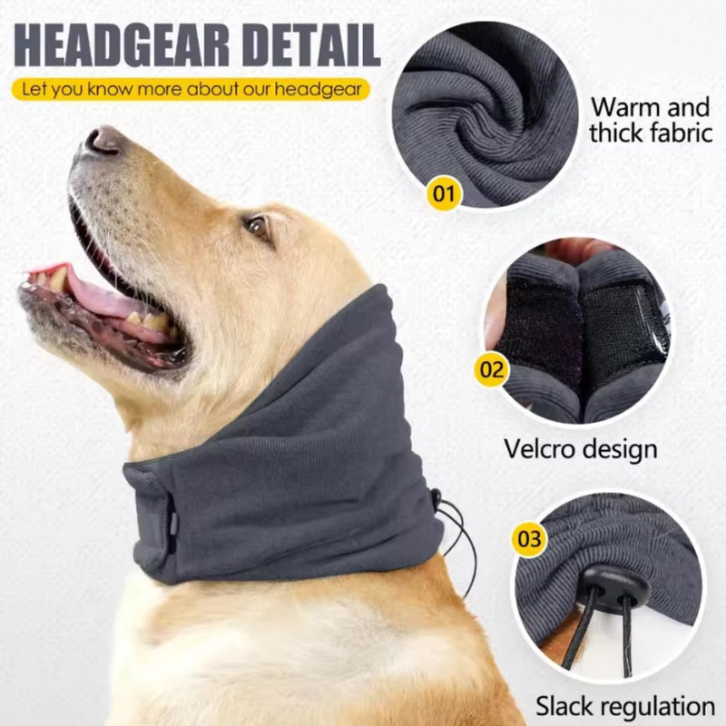 Dog Ear Muffs (M), Ear Protection Dogs, Adjustable Ear Protection with Insulation Function for More Peace in Fireworks, Thunderstorms and in Winter a 1
