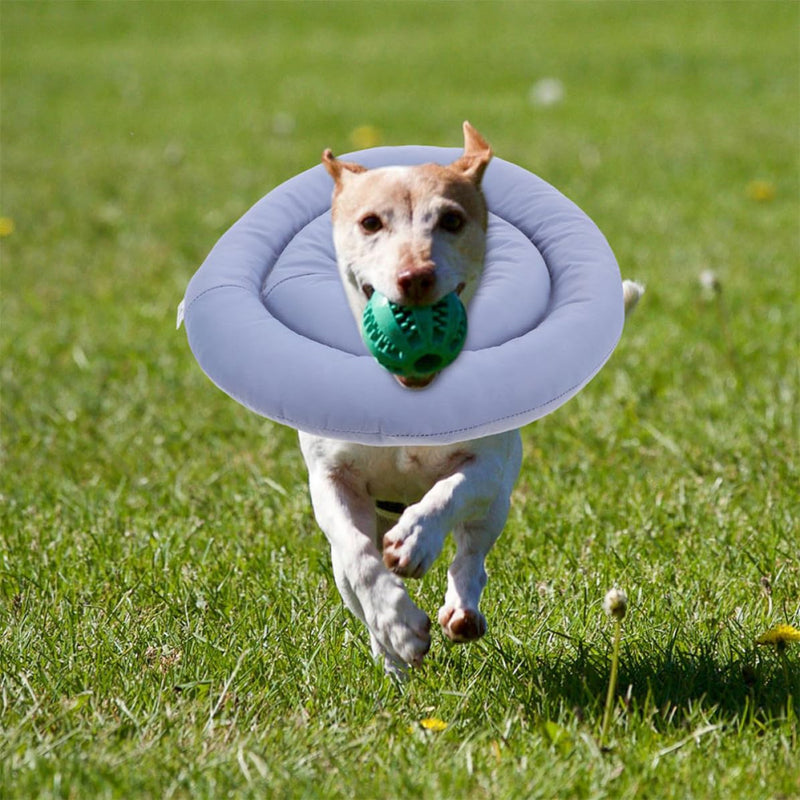 Soft cat and dog neck collar made of water-repellent fabric. Adjustable for postoperative recovery and protection against wound leakage.