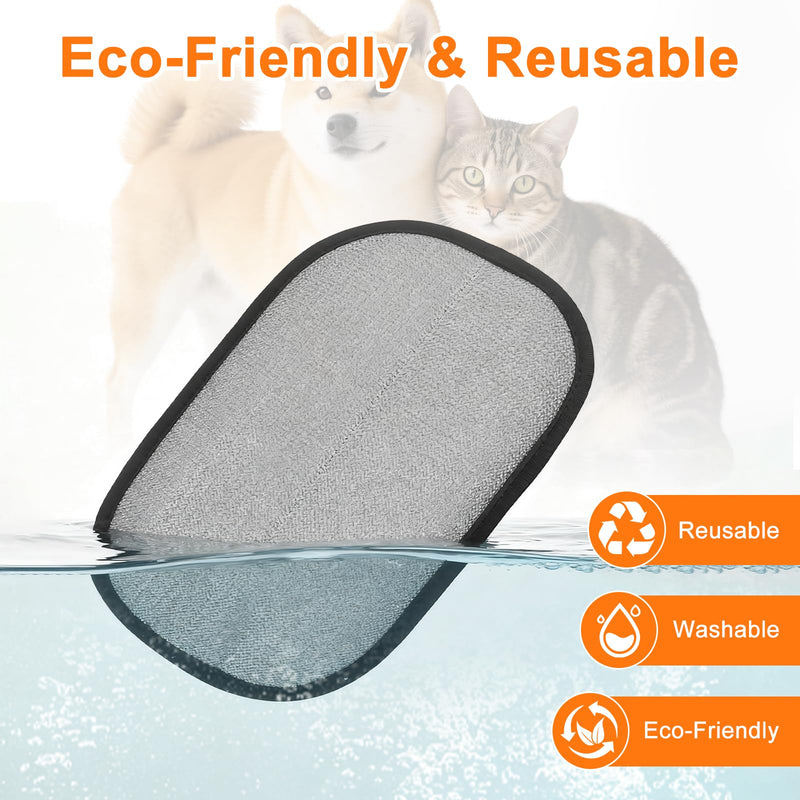 3Pcs Pet Hair Removal Glove, Five-Finger Electrostatic Pet Hair Remover Glove, Reusable and Bidirectional Cleaning Magic Brush Pet Hair for Bed, Clothing, Sofa Carpet, Car Seat - PawsPlanet Australia