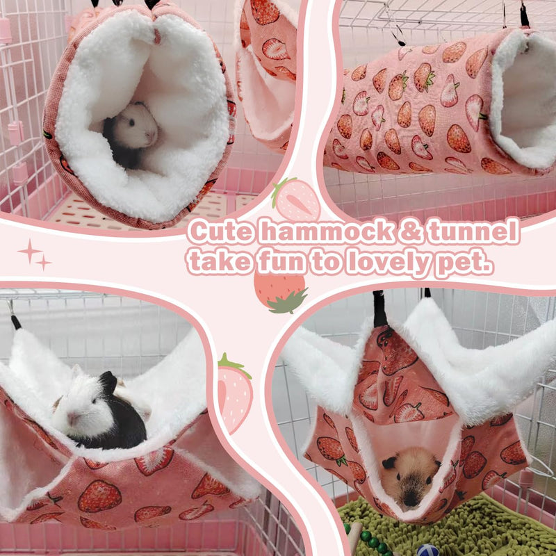 Rat Ferret Hammock Toys Cage Accessories, Guinea Pig Hideout Tunnel, Warm Bed for Rat Ferret Guinea Pig Sleep Hide and Play (4.Hammock) 4.Hammock - PawsPlanet Australia