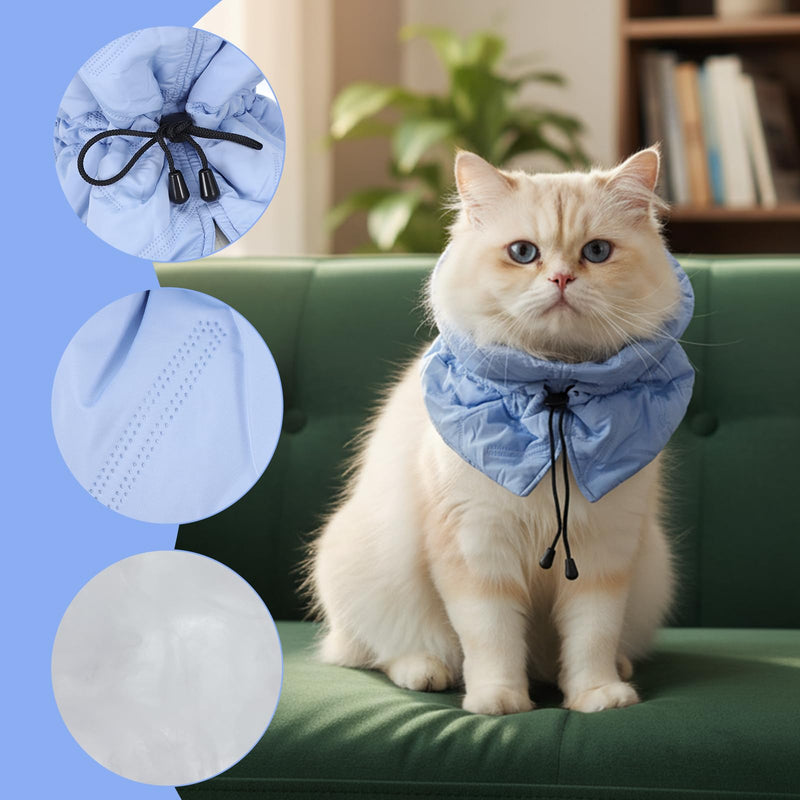 Cat Cone Collar Adjustable Recovery Collar Waterproof Pet Collars Soft Lightweight Breathable After Surgery Kitten Recovery Cones to Stop Licking Pet Elizabethan Collars for Cats Kittens and Puppies