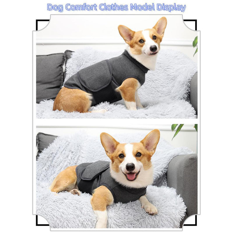 Dog Anxiety Vest Thunder Vest for Dogs Anxiety Dog Thunder Jacket Anxiety Calming Vest Comfort Anxiety Vest for Dogs Dog Anxiety Relief Coat for Thunderstorm,Travel and Vet Visits Grey S Small - PawsPlanet Australia