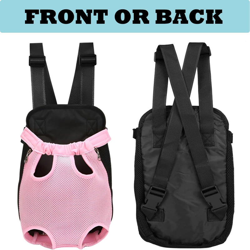 Pet Carrier Backpack, Adjustable Pet Cat Dog Carrier Backpack Travel Bag, Legs Out,Dog Carrier for Hiking Camping Travel, Sling Bag for Small Medium Dog Cat (BlueWhiteStripes, Medium (3.5-6.5LBS)) Medium (3.5-6.5LBS) BlueWhiteStripes - PawsPlanet Australia