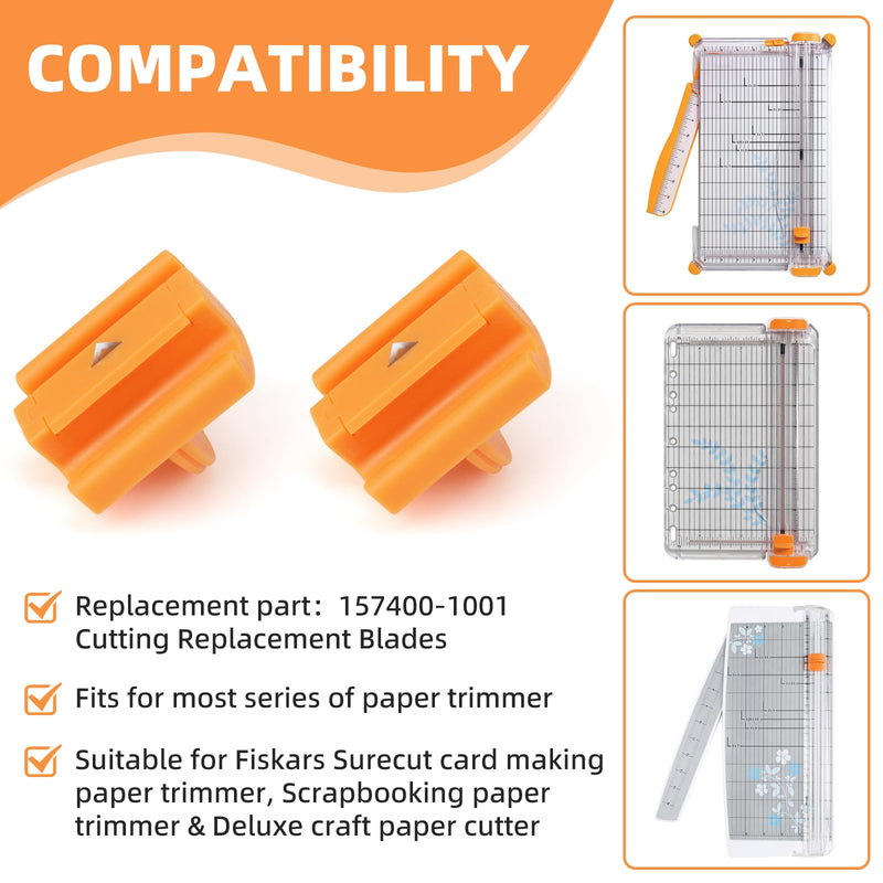 157400-1001 Paper Cutter Blades Replacement for Fiskars Paper Trimmer TripleTrack High Profile Blades, Portable Paper Cutter Style I Blade 1968701005 for Cutting and Scoring- 2 Pack - PawsPlanet Australia