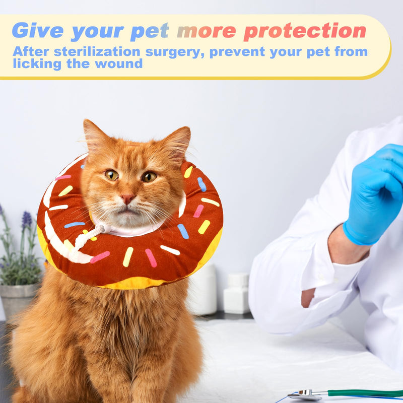 Cat Cone Collar Soft,Donut Pet Recovery Collar for Wound Healing,Adjustable Protective Cat Donut Collar After Surgery Neck Pillow Elizabethan Collars for Kitten,Puppy and Dogs Medium coffee - PawsPlanet Australia