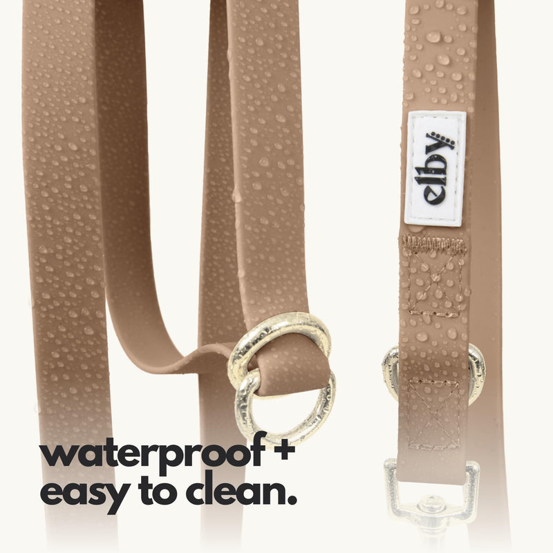 elby - Hands Free Dog Leash with Treat Pouch - Dog Walking Accessories - Dog Training Leash with Fanny Pack - Dog Accessories and Walking Essentials - Medium and Large Dogs (Dark Beige, Regular) Dark Beige - PawsPlanet Australia