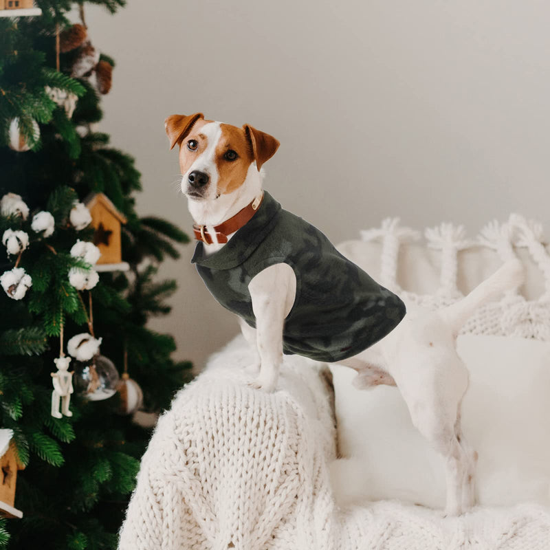 4 Pieces Winter Fabric Dog Sweater with Leash Ring Soft Fleece Vest Dog Clothes Plaid Camouflage Warm Puppy Dog Jacket Pullover Clothes for Small Dogs Cat Puppy Chihuahua(M) M(Neck:11.8-12.6” Chest:16.5-18.5”) - PawsPlanet Australia