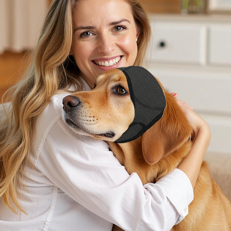 Waterproof Dog Ear Muffs Comfortable Soft Pet Noise Protection Reliable Reusable Dog Ear Protectors for Noise Cancelling Sleep Help Headband