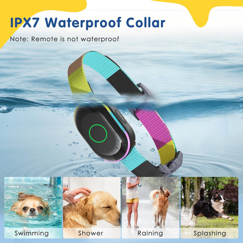 Lychee 2-in-1 Dog Shock Bark Collar Sport Smart Anti Barking Dog Training Correction Collar with 2000FT Remote Control and Shock Beep Vibration， IPX7 Waterproof for Small Medium Large Dogs(10-120lbs) - PawsPlanet Australia