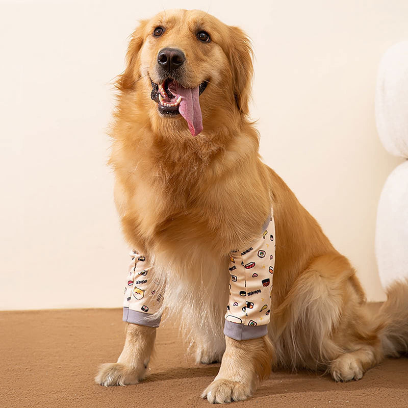 ROZKITCH Dog Surgery Recovery Sleeve for Front Legs, Pet Prevent Licking Wound Elbow Brace Protector, Dog Leg Sleeve to Stop Licking Cone Collar Alternative for Sprain ACL CCL Arthritis Cute Dog 2XL 2XL(A Sleeve Length:13.3") - PawsPlanet Australia