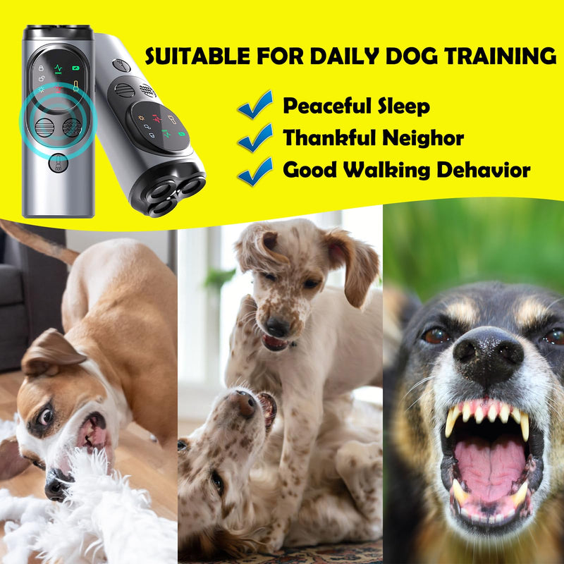 Upgrade Anti Barking Device for Dogs, Multi-Function LED Ultrasonic Bark Control with Flashlight/HD Display, Professional Dog Training Tool with 3X Sonic Emitters Ultra - PawsPlanet Australia