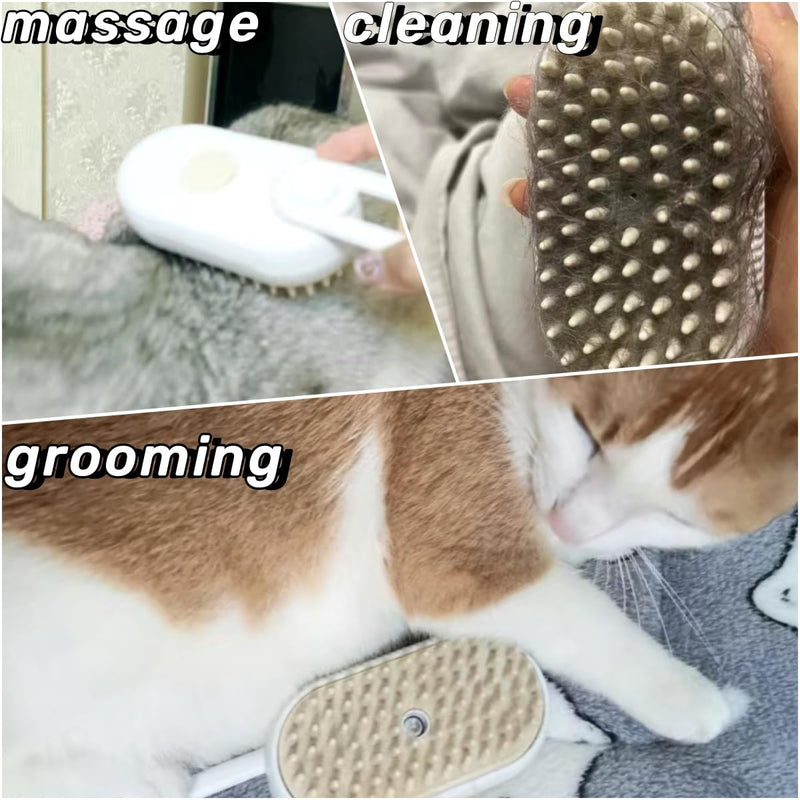 Dog Steamy Brush - Pet Hair Removal Brush for Dogs, Cats, Horses, Rabbits & Other Animals - PawsPlanet Australia