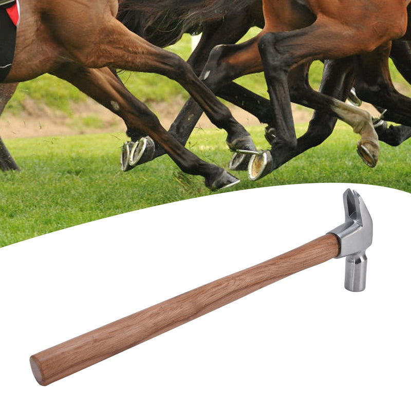 Farrier Driving Hammer, Wooden Handle Horse Shoe Nailing Hammer for Horse Shoeing Hoof Care for Horse Shoeing Hoof Care