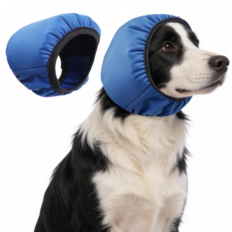 Dog Ear Muffs No Shake Ear Wraps for Dogs Hematoma Healing, Doggy Calm Hoodie Ear Covers for Stress Anxiety Relief,Dog Noise Protection Ear Wrap Head Cover for Firework Thunders Grooming Bath,M Medium(Head Circle:11.8"-15.8")