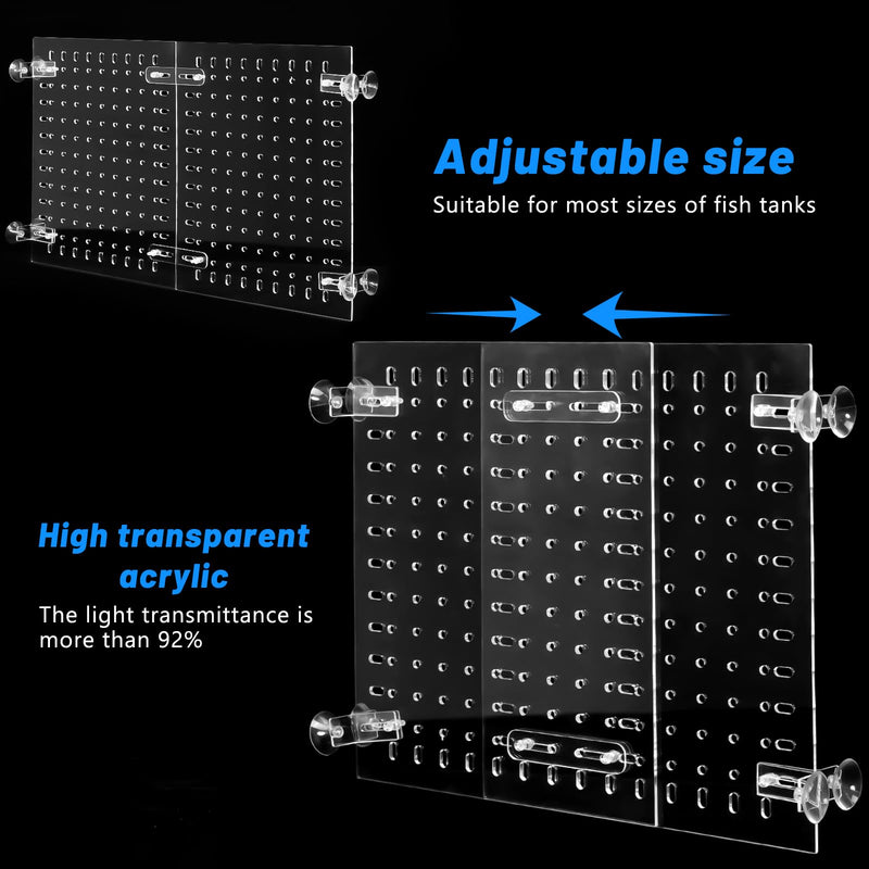 Fish Tank Divider 55 Gallon, Adjustable Aquarium Divider Kit with Suction Cups, Clear Fish Tank Divider Clips, Acrylic Fish Tank Isolation Board (fish tank divider 55 gallon) fish tank divider 55 gallon - PawsPlanet Australia