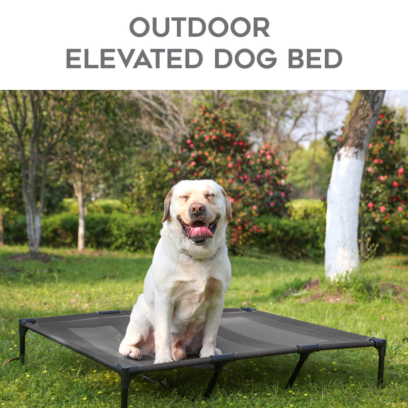 suddus Elevated Dog Bed Replacement Cover, Raised Dog Bed Chew Proof Easy to Clean, Breathable Elevated Pet Bed is Suitable for Indoor and Outdoor Use. Dog Cot are Not Included (XL/Grey) XL Space Grey - PawsPlanet Australia