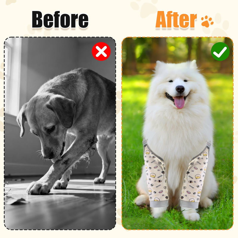 Pack of 2 Elbow Bandage Dog Thickened, Recovery Sleeve Dog Adjustable for Paw Protection, Dog Body After Surgery Lying Quolts XXL, for Prevents Licking Wounds