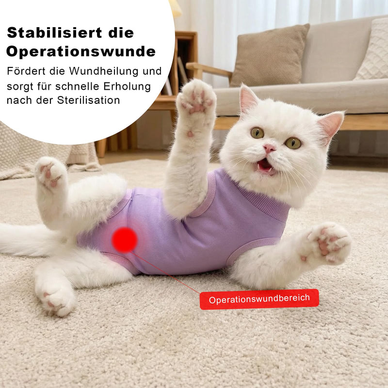 Cat Surgery Recovery Suit, Cat Body After Surgery, Castration Pet Medical Surgical Shirt, Surgery Recovery Suits, Cat Onesie for Anti Licking, Adjustable Sizes, Easy to Wear