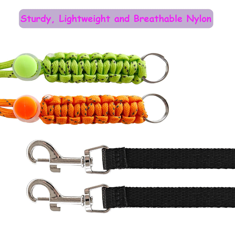 Handmade Figure 8 Harness and Leash for Ferrets/Bearded Dragons/Guinea Pigs/Rats/Chinchillas/Reptiles/Birds/Squirrels/Small Animals Pets up to 15lb Green+Orange - PawsPlanet Australia