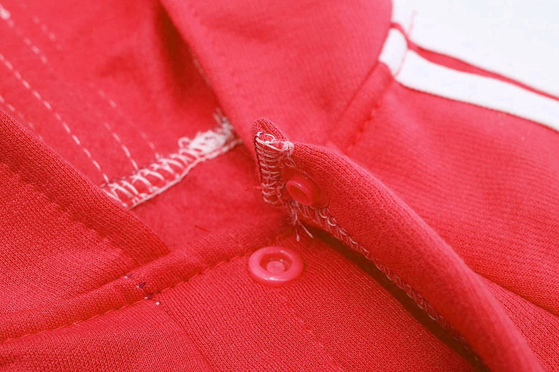 Small Puppy Dog Hoodie Dog Clothes Sweater 4 Legs Dog Jumpsuit Fleece Sweatshirt Dog Outfit Girl Dog Winter Clothes Cotton Puppy Hoodies for Small Medium Dogs Cats Apparel Small (Neck: 13.9-14.9'') Red - PawsPlanet Australia