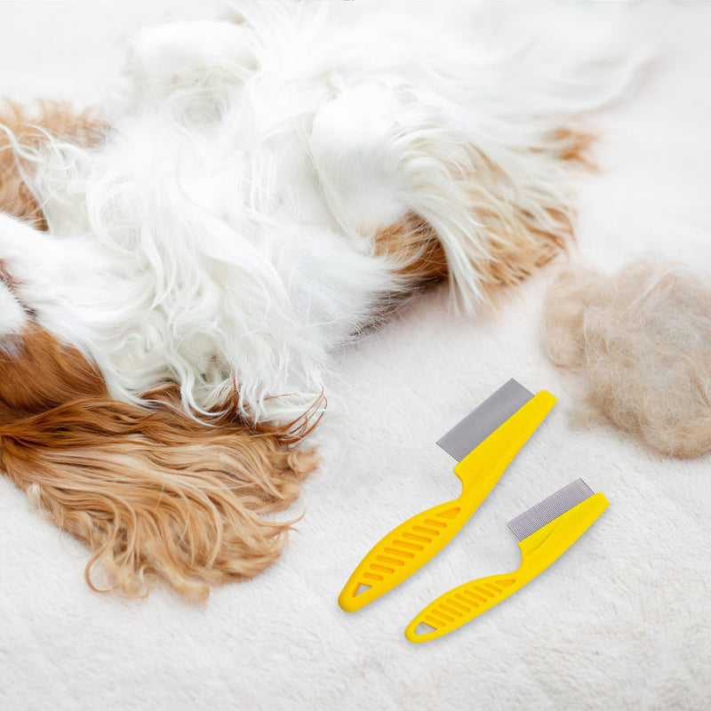 12 Pcs Pet Hair Comb Flea Comb for Dogs Cats Remover Tool with Stainless Steel Teeth Metal Flea Comb for Pet Supplies Remove Tear Stain Knots Crust Mucus (Multicolor) Multicolor - PawsPlanet Australia