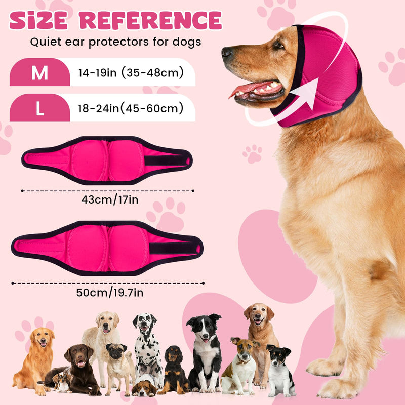 2 Pcs Dog Ear Muffs Noise Protection, No Flap Ear Wraps for Dogs, Dog Ear Covers for Bath, Dog Earmuffs for Beauty Treatment, Fireworks Show