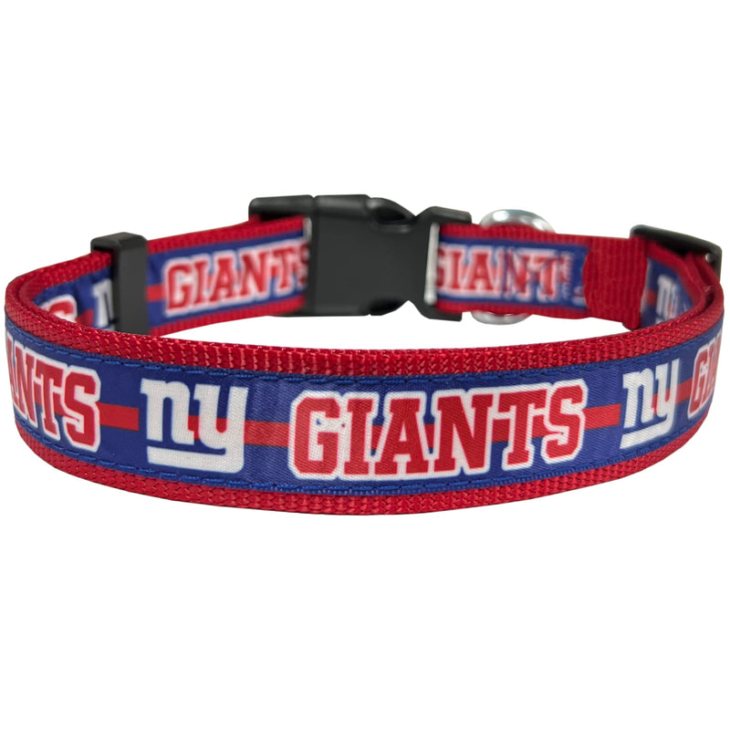 Pets First NFL New York Giants Licensed PET COLLAR, Medium - Heavy-Duty, Strong, and Durable Dog Collar. Available in 31 Football Teams and 4 Sizes - PawsPlanet Australia