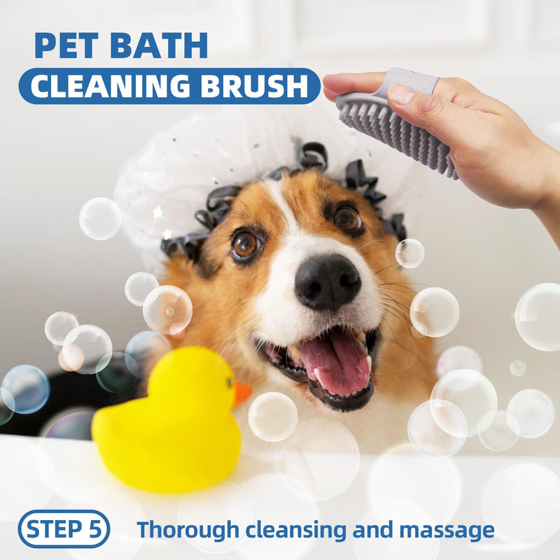 Dog Brush for Shedding,7 PCS Pet Grooming Brush Kit to De-fur & Hair Slicker Deshedding Brushes with Undercoat Rake Comb Bath Brush&Nail Clipper for Grooming Short Long Haired Dogs Cats Blue A-Blue - PawsPlanet Australia