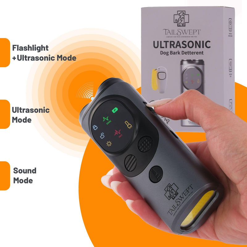 Dog Bark Deterrent Devices – 3-in-1 Ultrasonic Anti Barking Device for Dogs with Clicker & Whistle | Dual Frequency True Ultrasonic Dog Bark Deterrent (50FT) | Rechargeable, Humane Training - PawsPlanet Australia