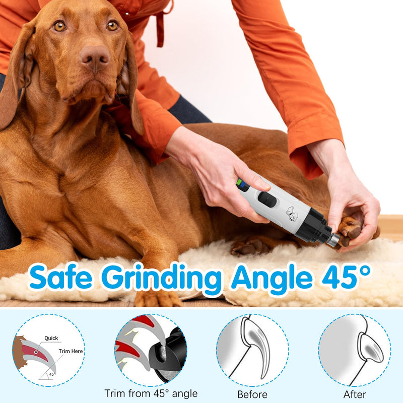 Silent Grind Pro for Dogs, Silent Grind Pro, Silent Grind Pro Dog Nail Trimmer, New Electric Dog Nail Clippers for Dog Nail Grinders Rechargeable, Super Quiet Dog Nail Grinder,Pet Paws Grooming Tool - PawsPlanet Australia
