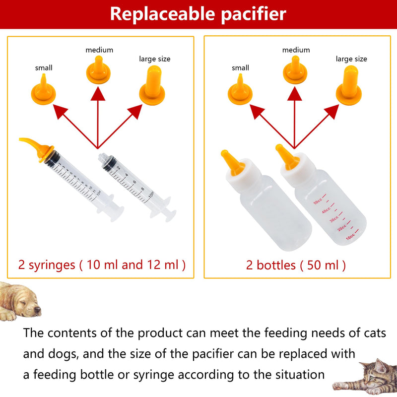 Pet Feeding Bottle and Syringe Set for Puppies and Kittens - PawsPlanet Australia