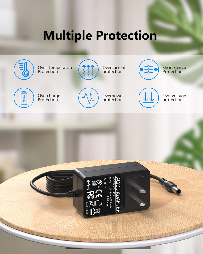 12V Power Cord for LitterMaid LM680C LM980 P-70016, Replacment for Hillpig Self-Cleaning Cat Litter Box Automatic Self-Cleaning Classic Replacement Power Supply - PawsPlanet Australia