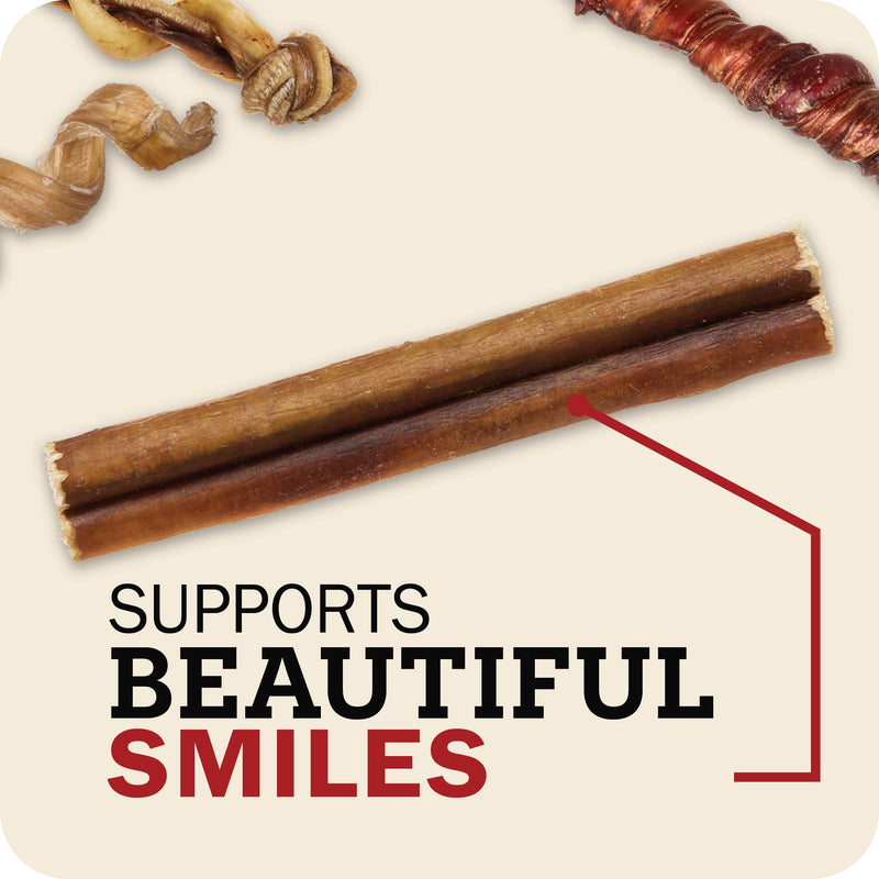 Redbarn Premium Bully Sticks for Dogs - 7 Inch, 6 Count - Long Lasting, Rawhide-Free, Slow Roasted, Low Odor & Highly Digestible, Single Ingredient Chews & All-Natural Dental Treats for Chewers 7" 6 Count (Pack of 1) - PawsPlanet Australia