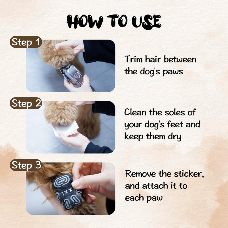 Dog Paw Portector XXL, Anti-Slip for Senior Dogs, Traction Control Paw Stickers for Old Dogs with Strong Traction, Keeps Dogs from Slipping On Hardwood Floors, Hot Pavement 5Sets20Pcs (XXL) XXL-2.5''×2.8'' - PawsPlanet Australia
