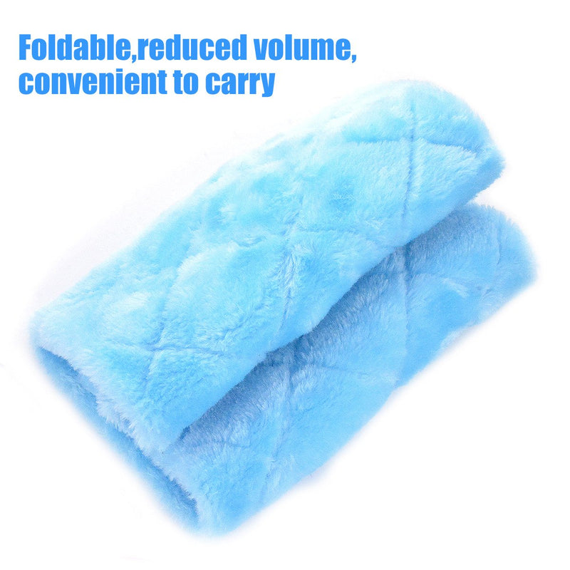MOACC Winter Warm Bird Nest House Shed Hut Hanging Hammock Finch Cage Plush Fluffy Birds Hut Hideaway for Hamster Parrot Macaw Budgies Eclectus Parakeet Cockatiels Cockatoo Lovebird (M, Blue) M