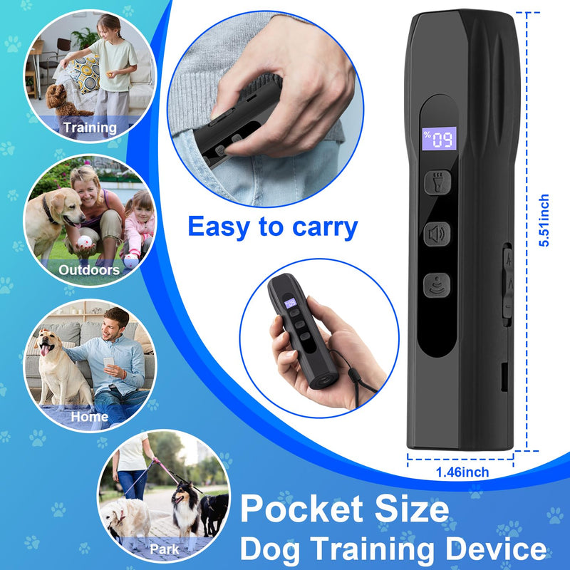 Dog Bark Deterrent Devices, Anti Barking Device for Dogs Training & Behavior Aids, Rechargeable Ultrasonic Dog Bark Control Devices with Digital Display, Portable Dog Training Tools for Indoor Outdoor - PawsPlanet Australia