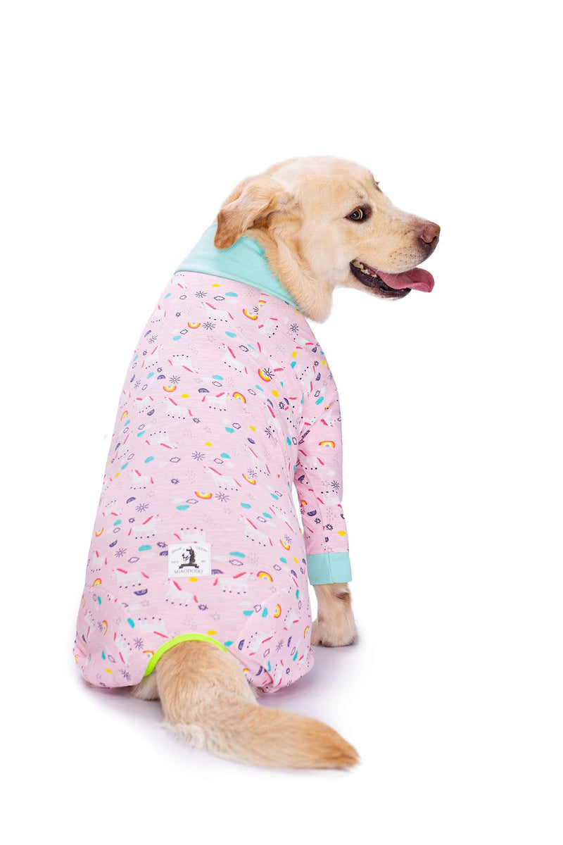 Pink Pony Surgery Recovery Suit Female Male for Dogs After Surgery Medium Large Dogs Onesie,Lightweight Dog Recovery Suit for Shedding Prevent Licking Surgical Wound,Dog Pajamas Pjs,Full Belly 32 (Chest 32.28 in | Backlength 22.05 in) Pink Rainbow - PawsPlanet Australia